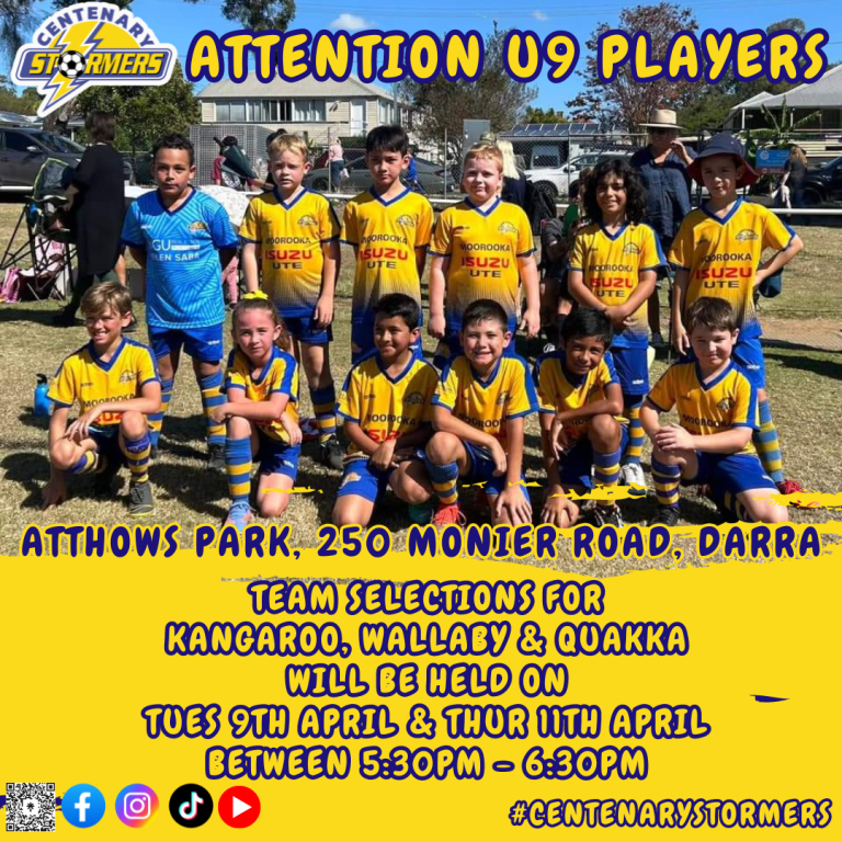 🚨🚨attention U9 Players 🚨🚨 Centenary Stormers